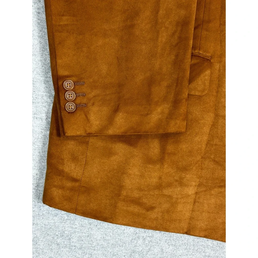 KS Signature Blazer Mens 62 Big Camel Brown Faux Suede Sport Coat 63-0754-0